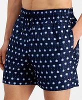 Tommy Hilfiger Men's Printed Drawstring 5" Swim Trunks