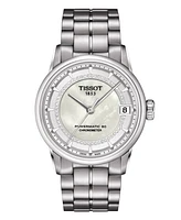 Tissot Women's Swiss Automatic T-Classic Luxury Diamond (x ct. t.w.) Stainless Steel Bracelet Watch 33mm