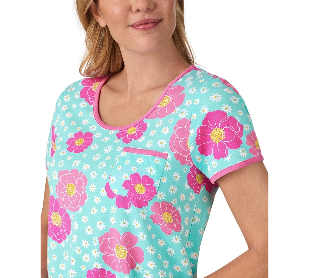 Cuddl Duds Women's 2-Pc. Printed Cropped Pajamas Set