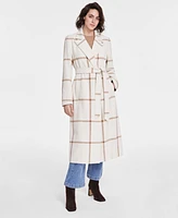 Dkny Women's Notched-Collar Double-Breasted Wrap Coat