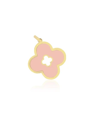 The Lovery Pink Pearl Clover Cut Out Charm