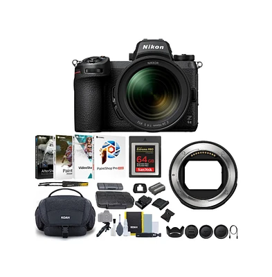 Nikon Z 6II Fx-Format Mirrorless with 24-70 Lens and Ftz Ii Mount Adapter Bundle