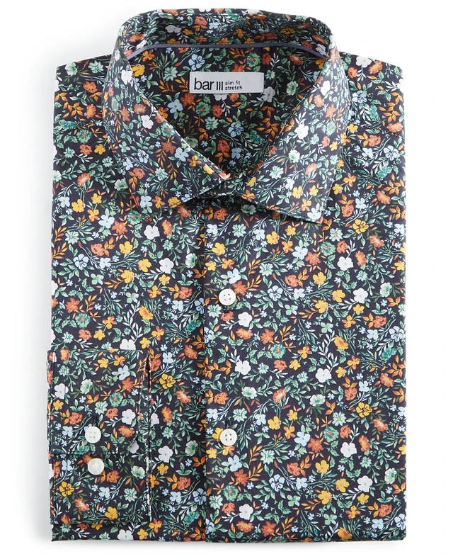 slim fit dress slacks 1 Like No Other Floral Dress Shirt 18 / Black main image 1