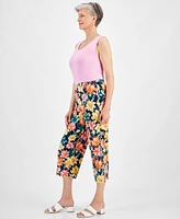 Jm Collection Women's Printed Culotte Pants, Created for Macy's