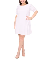 Msk Plus Eyelet A-Line Dress