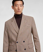 Hugo by Hugo Boss Men's Modern-Fit Houndstooth Double-Breasted Suit Jacket