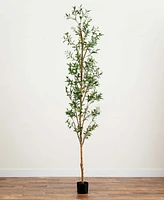 Nearly Natural 9ft. Artificial Olive Tree with Natural Trunk