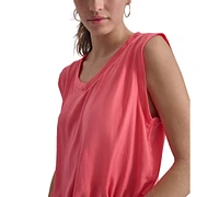Dkny Jeans Women's V-Neck Sleeveless Cropped Top