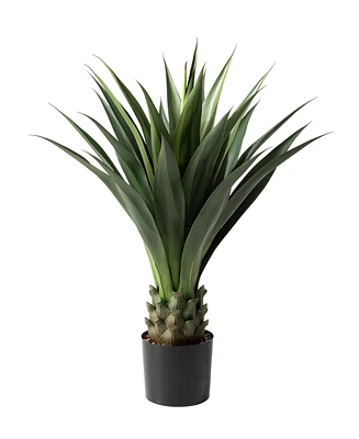 Glitzhome 3.25ft. Faux Agave Plant in Pot