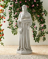 Glitzhome St. Francis Garden Statue with Birdfeeder
