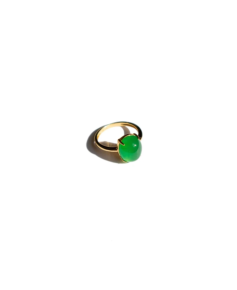 seree Dew — Green jade stone ring