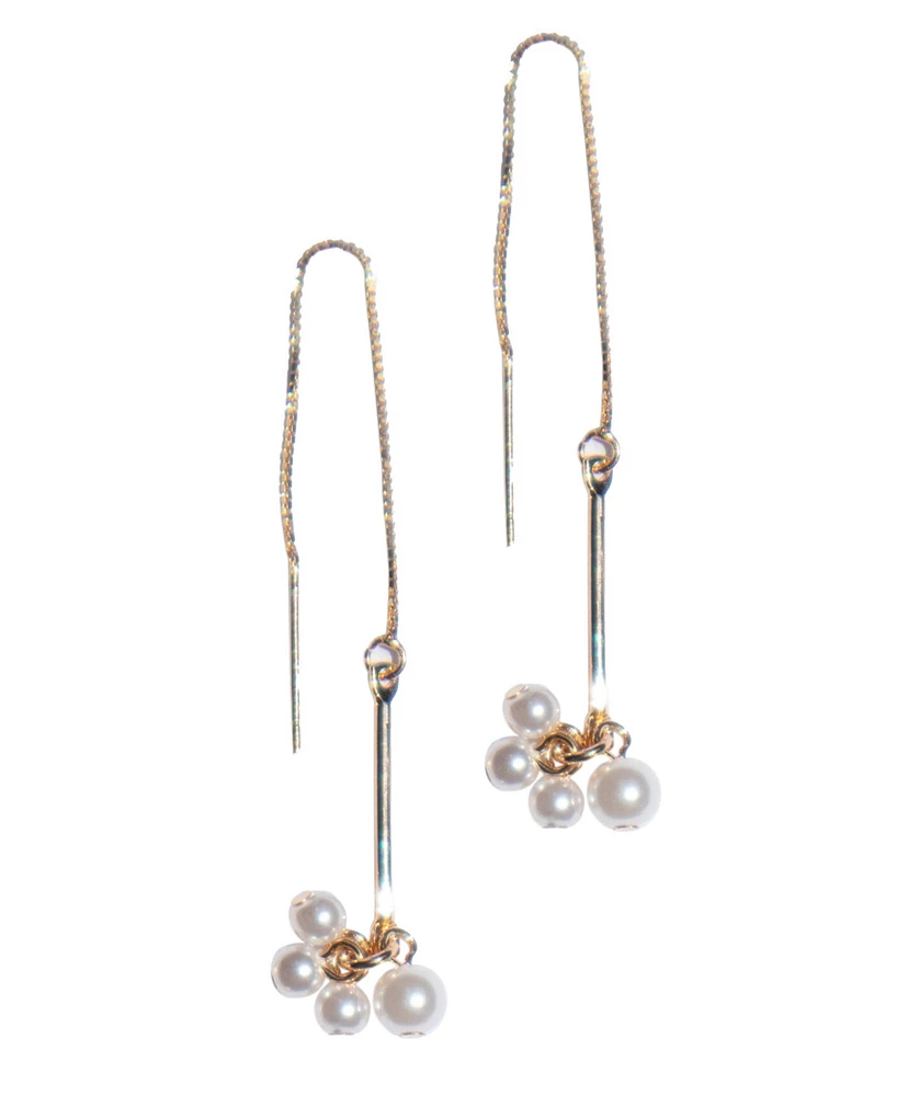 Gracelynn - cultured pearl pendant earrings