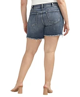 Silver Jeans Co. Plus Boyfriend Mid Rise Distressed Short