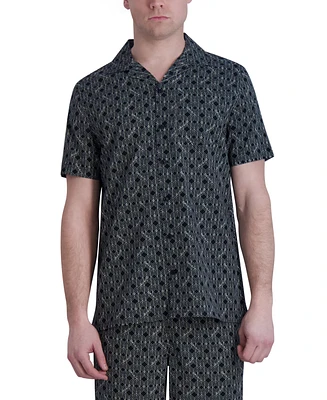 Karl Lagerfeld Paris Men's Woven Geometric Shirt, Created for Macy's