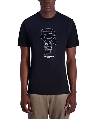 Karl Lagerfeld Paris Men's Slim Fit Short-Sleeve Large Character Graphic T-Shirt