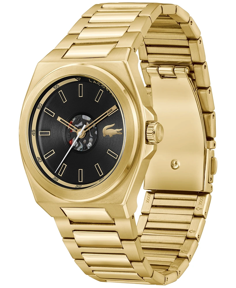Lacoste Men's Reno Gold-Tone Stainless Steel Bracelet Watch 42mm