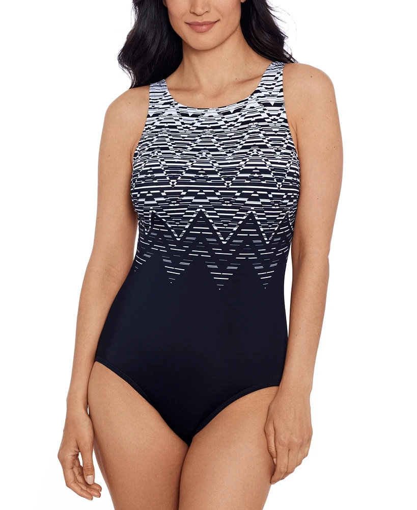 Swim Solutions Women's High-Neck One-Piece Swimsuit