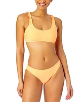 Salt Cove Juniors Ruffle Strap Tie Back Bikini Top High Leg Bikini Bottoms Created For Macys