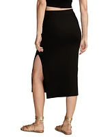 Lucky Brand Women's Rib-Knit Midi Skirt