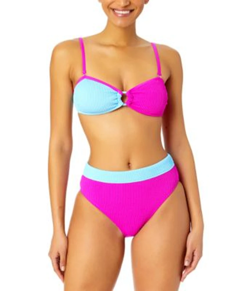 Salt Cove Juniors Colorblocked Convertible Bikini Top Bottoms Created For Macys