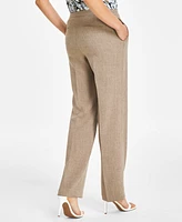 Kasper Petite Extended-Tab Straight-Leg Pants