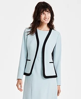 Kasper Women's Open-Front Collarless Jacket