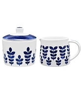 Noritake Sandefjord Sugar and Creamer, Set of 2