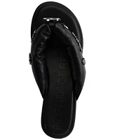 Karl Lagerfeld Paris Women's Ceejay Embellished Thong Sandals