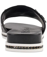 Karl Lagerfeld Paris Women's Jeslyn Bon Voyage Embellished Slide Sandals