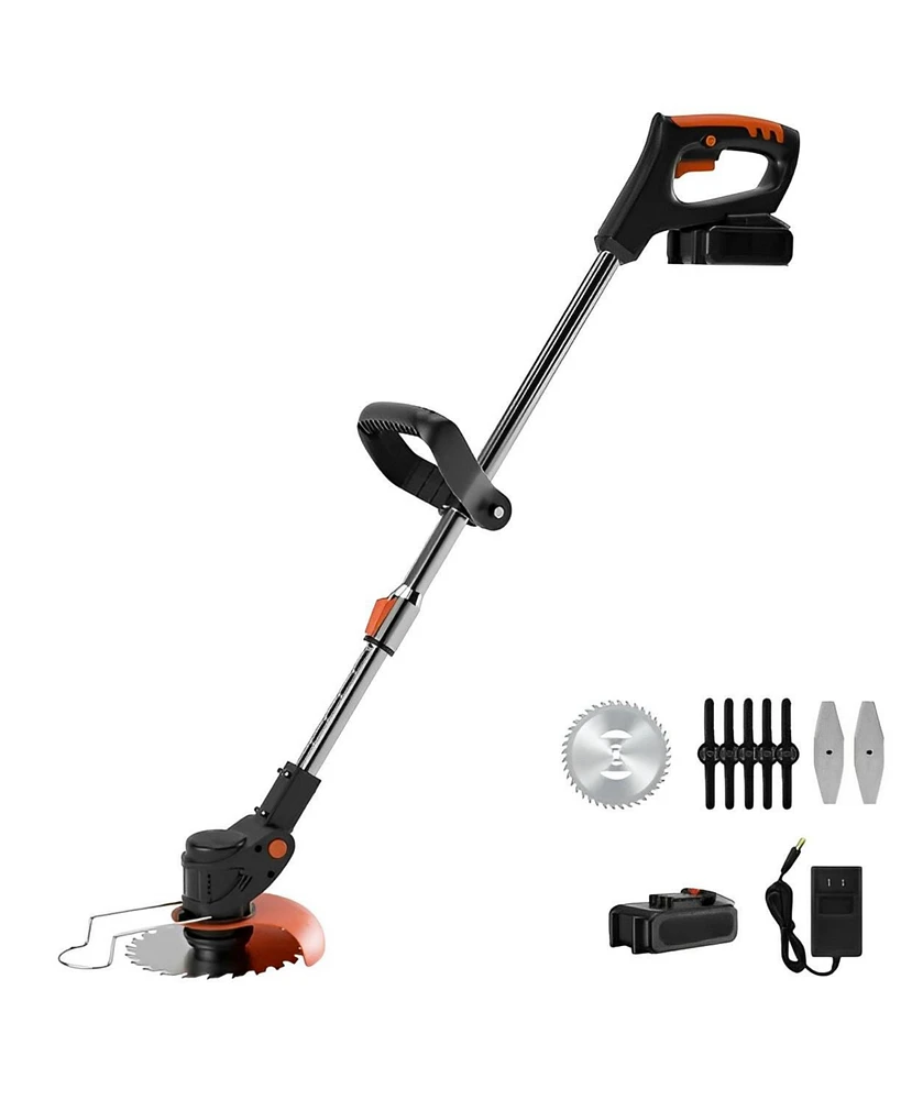 Sugift Cordless String Weeder Tiller Cultivator, Trimmer & Edger with Battery and Charger