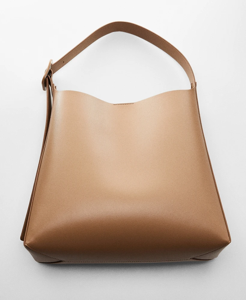 Mango Women's Buckle Detail Shopper Bag