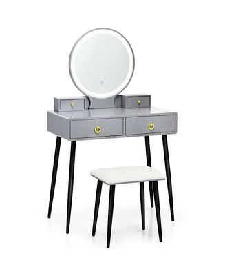 Sugift Vanity Table Set with Mirror