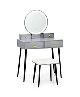 Sugift Vanity Table Set with Mirror