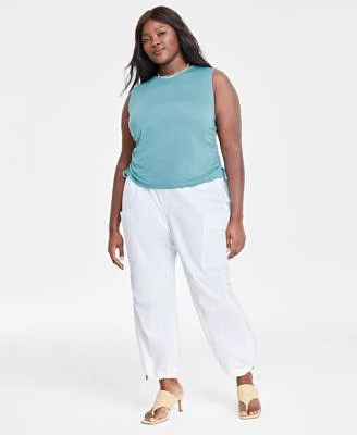 On 34th Trendy Plus Size Cinched Side Top Utility Pants Created For Macys