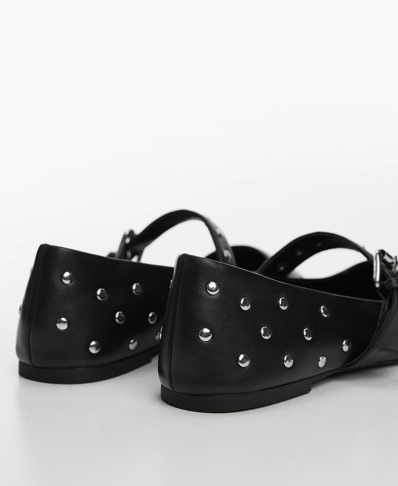 Mango Women's Studded Ballerinas