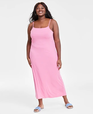 On 34th Trendy Plus Ribbed Midi Dress, Created for Macy's