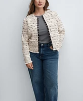 Mango Women's Trim Tweed Jacket