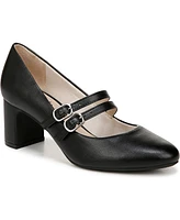 LifeStride Women's True Almond Toe Block Heel Mary Jane Pumps