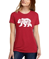 La Pop Art Women's Premium Blend Word Explore T-Shirt