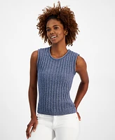 Nautica Jeans Women's Cable-Knit Sleeveless Sweater