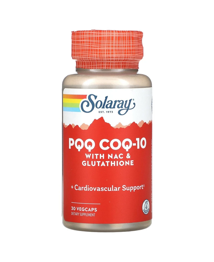 Solaray Pqq CoQ-10 with Nac & Glutathione - 30 VegCaps - Assorted Pre