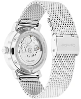 Calvin Klein Men's Iconic Automatic Silver Stainless Steel Mesh Watch 40mm