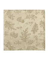 Elrene Elegant Woven Leaves Jacquard Damask Napkin, Set of 8