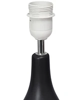 Creekwood Home Essentix 18.11" Traditional Standard Ceramic Dewdrop Table Desk Lamp with Matching Fabric Shade