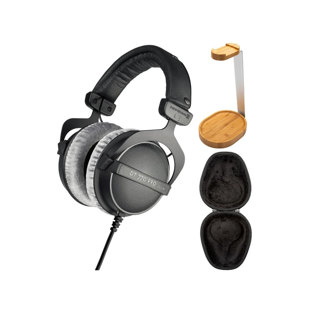 Beyerdynamic Dt 770 Pro 80 Ohm Over-Ear Studio Headphones (Black) Bundle