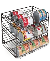 Smart Design Premium 3 Tier Can Rack Organizer with Adjustable Shelves