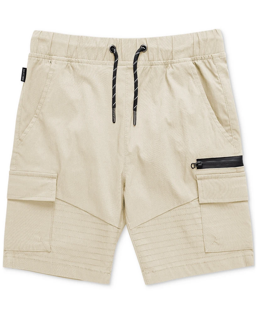 Ring of Fire Big Boys Harlow Stretch Tech Fabric Pull-On Cargo Shorts with Moto Detailing