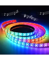 Yescom 6.6 Ft Led Strip Light Extension Color Changing Voice Music Interact Wifi Wall