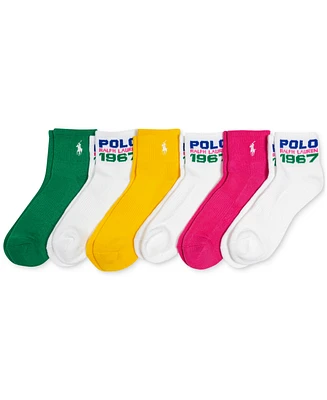 Polo Ralph Lauren Women's 6-Pk. Polo 1967 Quarter Socks