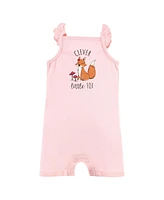 Touched by Nature Baby Girls Organic Cotton Rompers